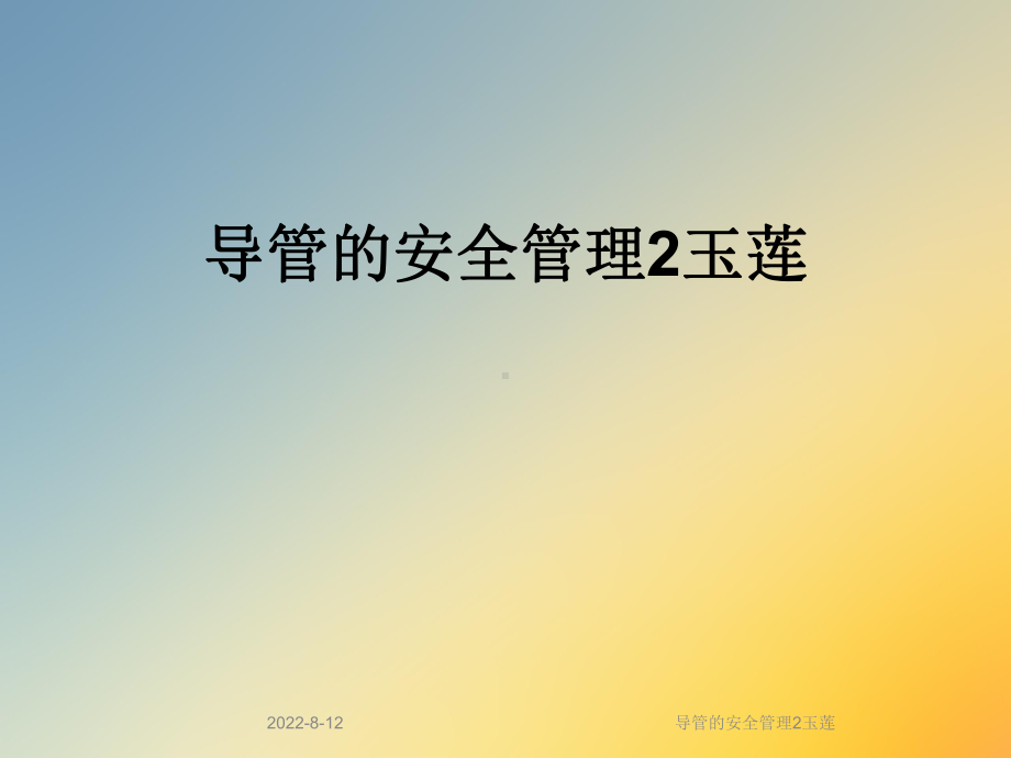 导管的安全管理2玉莲课件.ppt_第1页