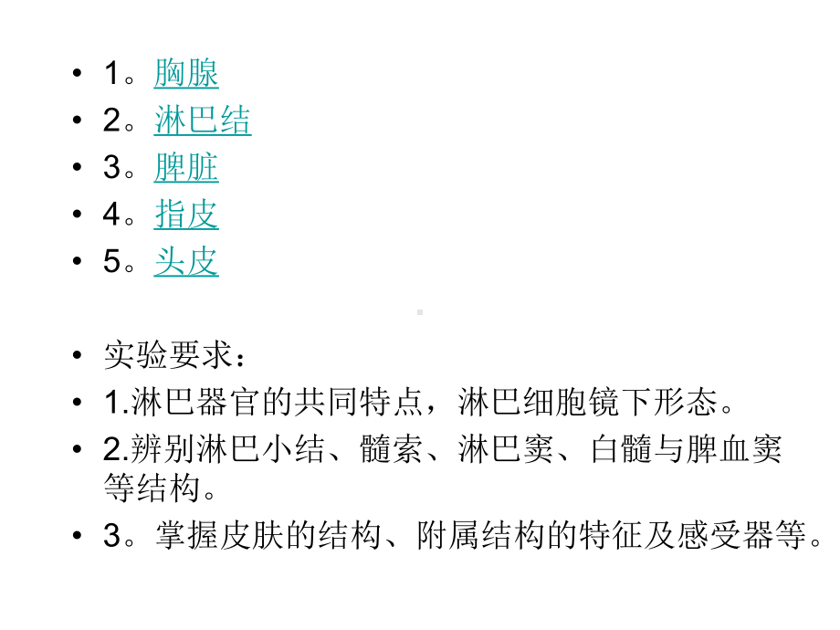 实验五淋巴器官手指皮和头皮组织学与胚胎学实验课件.ppt_第2页