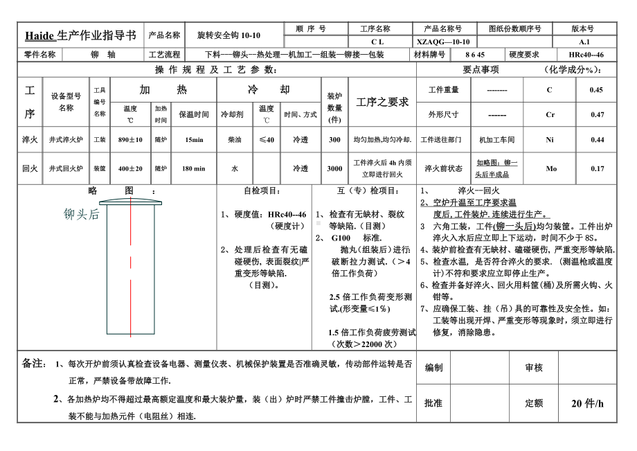 生产作业指导书-旋转安全钩铆轴参考模板范本.doc_第1页