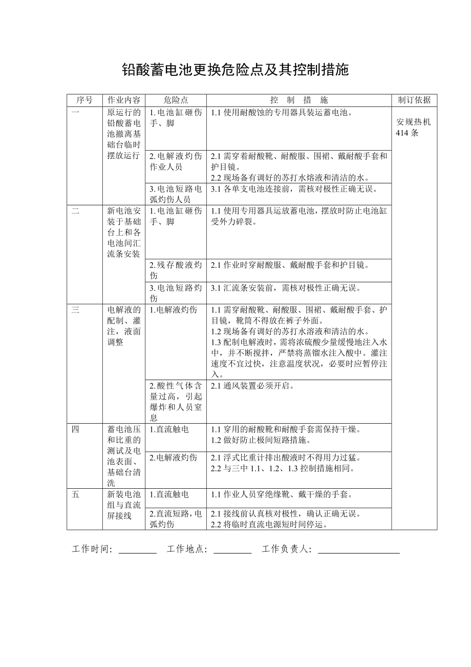 铅酸蓄电池更换危险点及其控制措施参考模板范本.doc_第1页