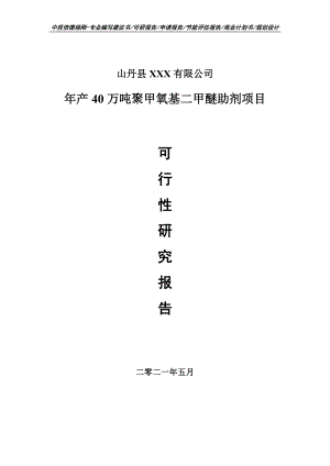 年产40万吨聚甲氧基二甲醚助剂可行性研究报告建议书申请立项doc.doc