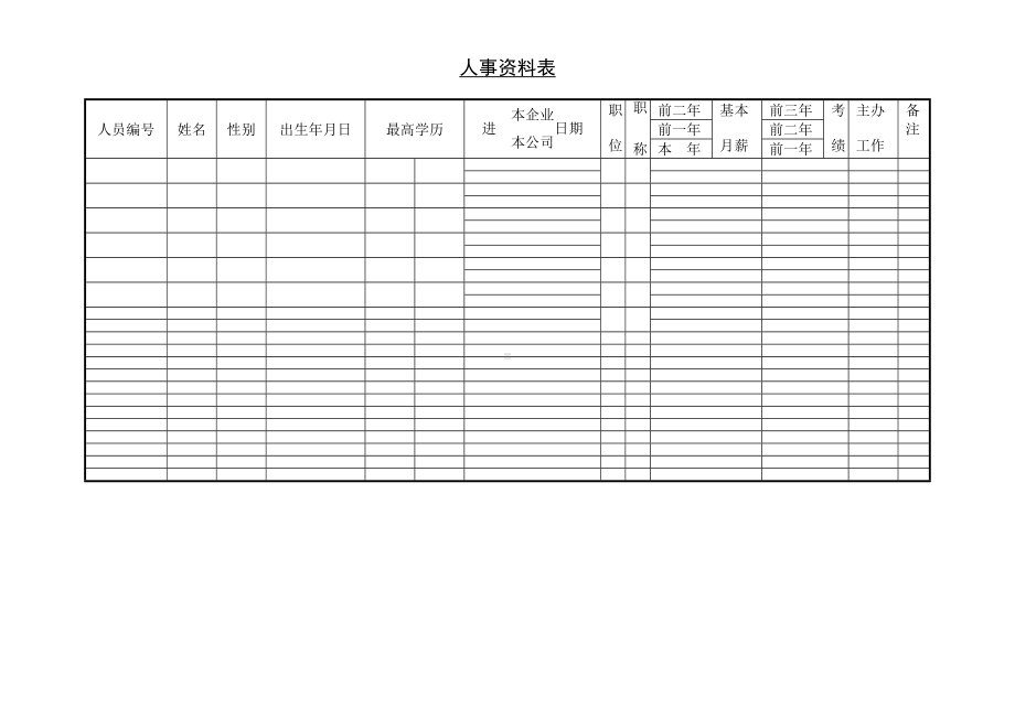 人事资料表参考模板范本.doc_第1页