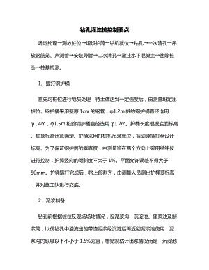 钻孔灌注桩控制要点.docx