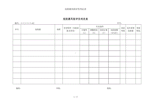 危险源风险评价判定表参考模板范本.doc