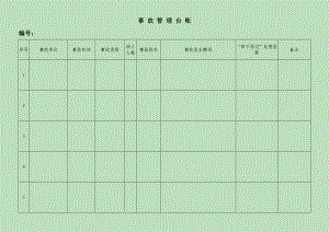 事故管理台帐参考模板范本.doc