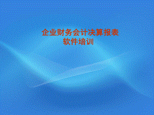 财务管理-企业财务会计决算报表软件培训.pptx