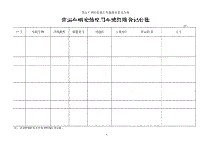 营运车辆安装使用车载终端登记台账参考模板范本.doc