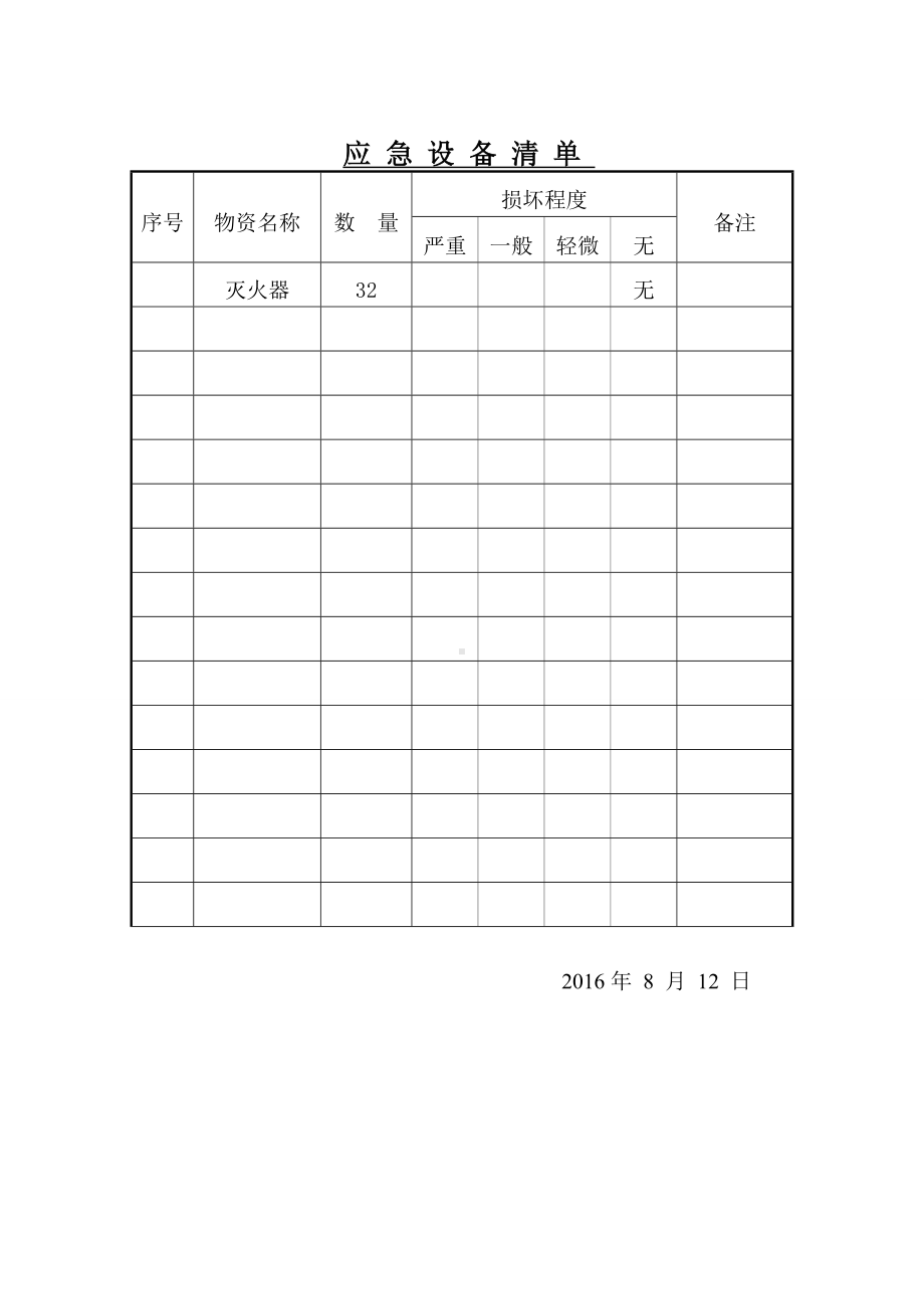 应急设备清单参考模板范本.doc_第1页