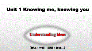 Unit 1 Knowing me,knowing you Understanding ideasppt课件-2022高中英语新外研版必修第三册(1).pptx