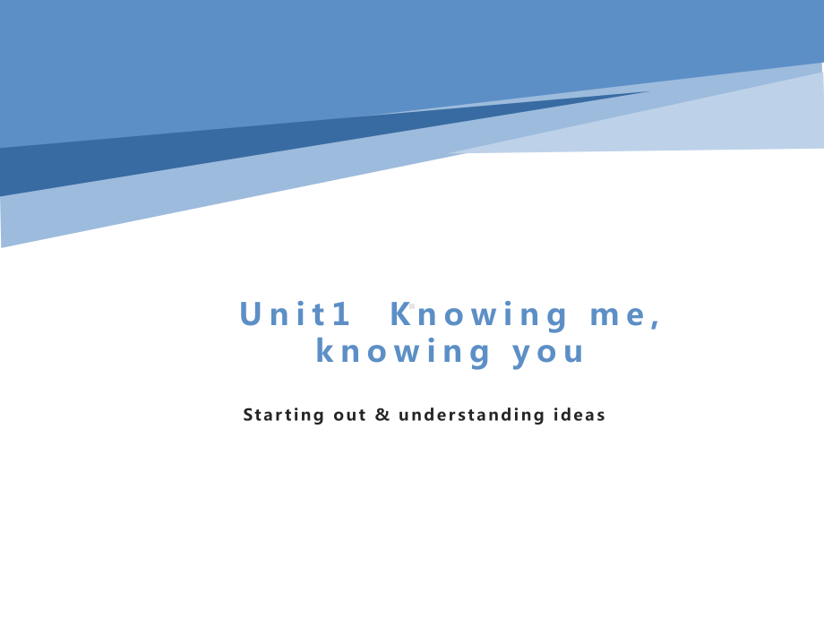 Unit 1 Starting out & Understanding ideasppt课件 -2022高中英语新外研版必修第三册.pptx_第1页