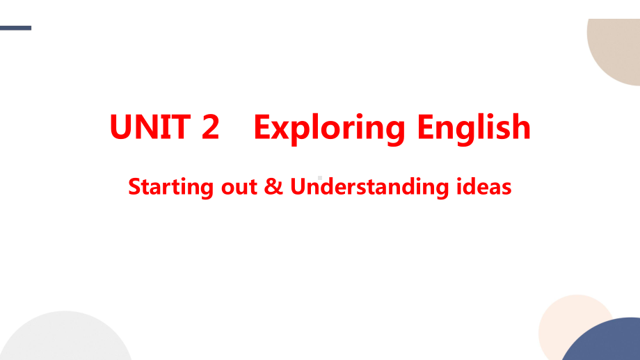 Unit 2 Exploring English Starting out & Understanding ideasppt课件-2022-2023学年高中英语新外研版必修第一册.pptx_第1页