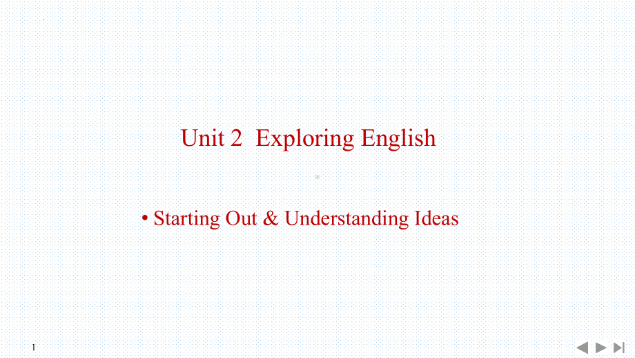 Unit 2 Exploring English Starting out & Understanding ideas ppt课件 (2022)新外研版高中英语必修第一册 .pptx_第1页