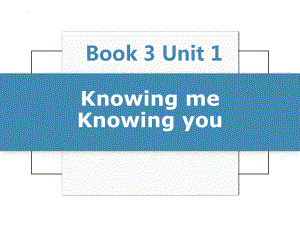 Unit1 Knowning me knowing you Words & Starting outppt课件 -2022新外研版高中英语必修第三册.pptx