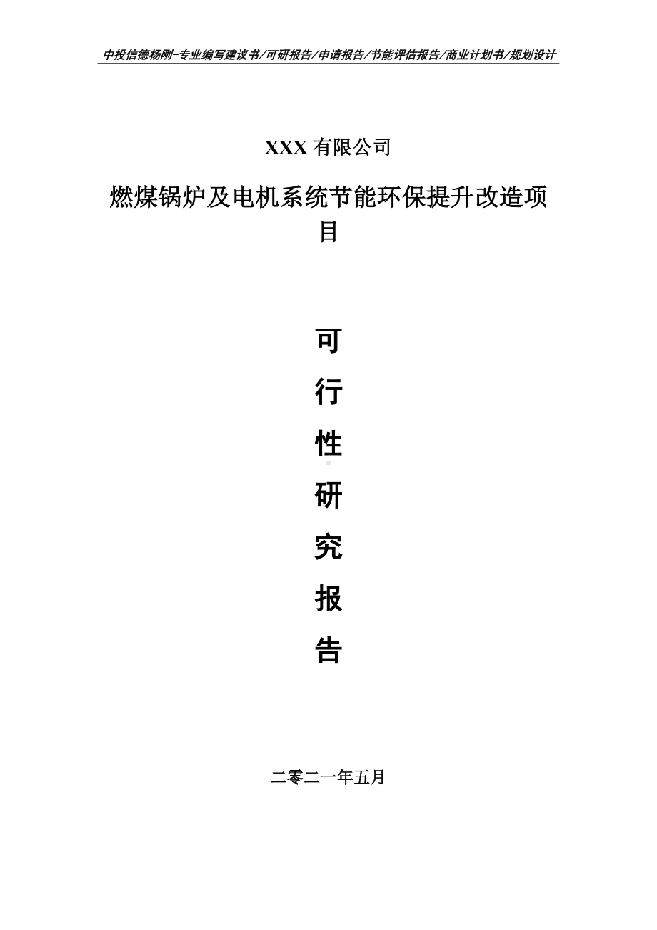 燃煤锅炉及电机系统节能环保提升改造可行性研究报告申请报告.doc_第1页