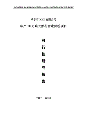 年产10万吨天然花青素面粉项目可行性研究报告建议书.doc