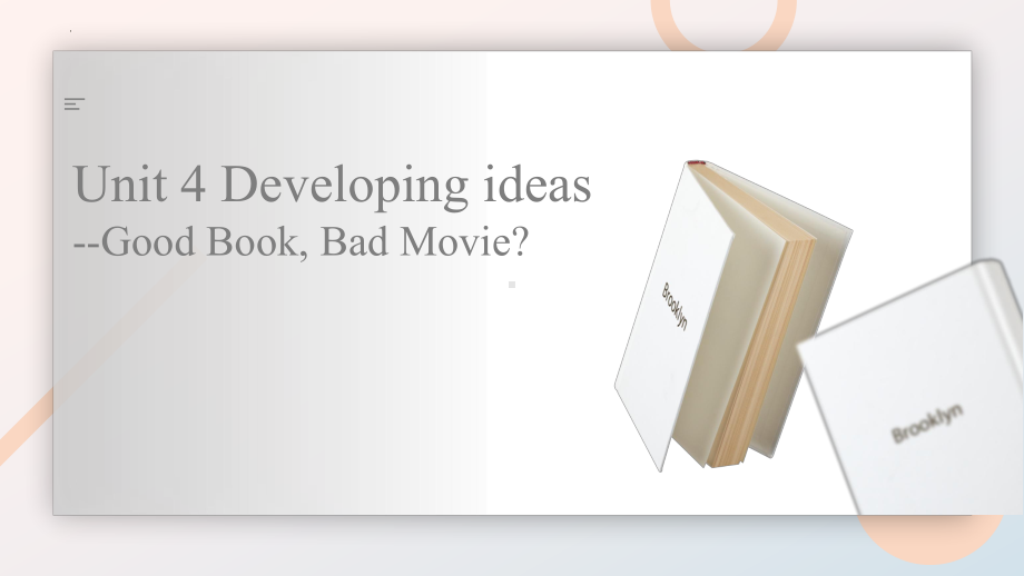 Unit 5 Developing ideas（Good book, bad movie） ppt课件--2022高中英语新外研版必修第二册.pptx_第1页