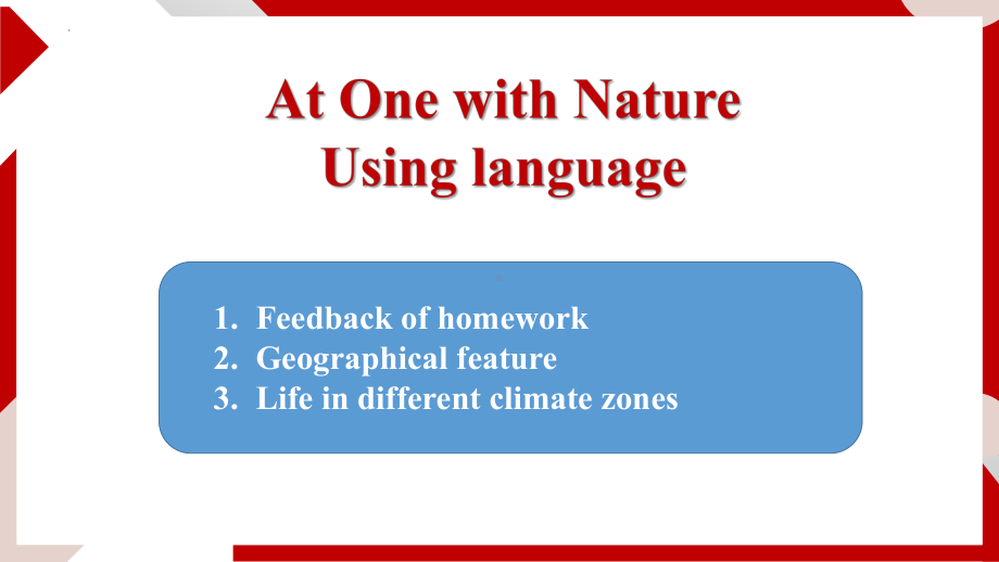 Unit 6 At One with Nature Using language ppt课件 (2022)高中英语新外研版 必修第一册.pptx_第2页