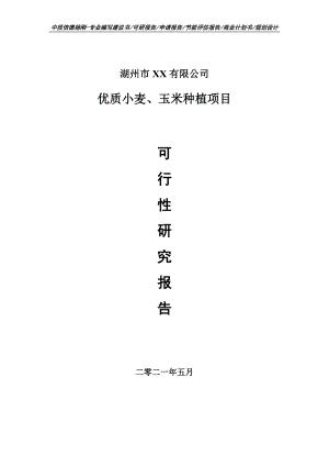 优质小麦、玉米种植项目可行性研究报告建议书.doc