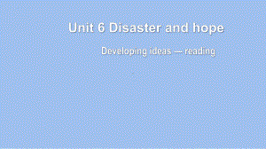 Unit 6 Developing ideas readingppt课件-2022高中英语新外研版必修第三册.pptx