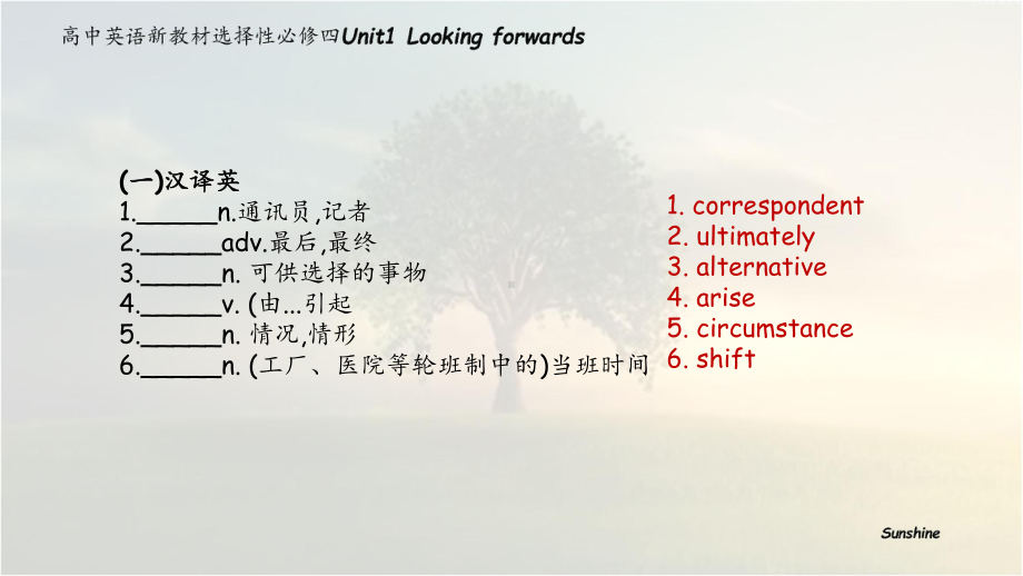 Unit1 Looking forwards一轮复习课件 -(2022）新外研版高中选择性必修第四册《英语》.pptx_第2页