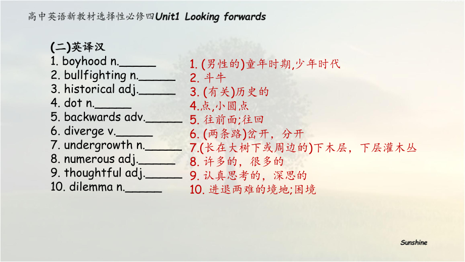 Unit1 Looking forwards一轮复习课件 -(2022）新外研版高中选择性必修第四册《英语》.pptx_第3页