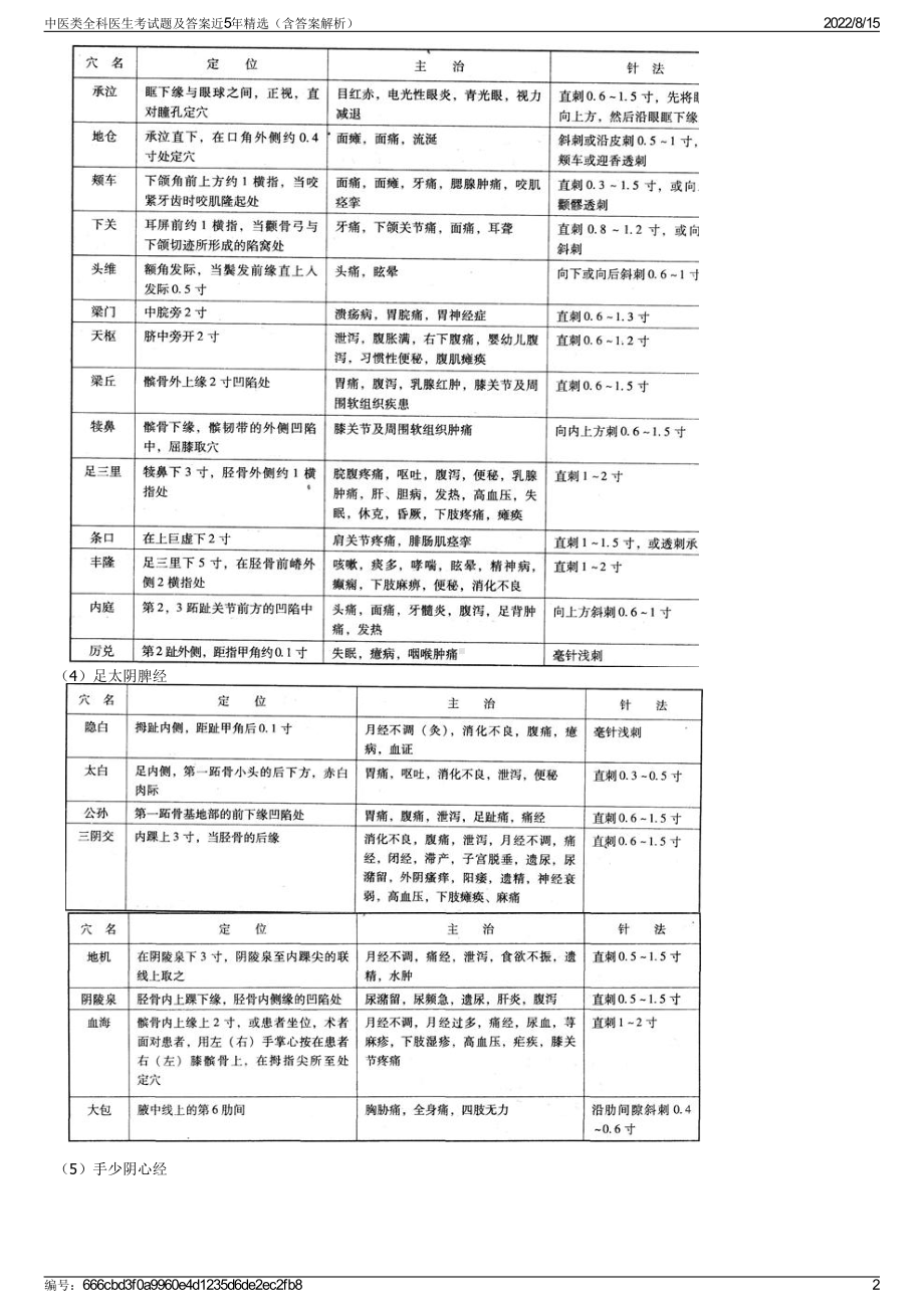 中医类全科医生考试题及答案近5年精选（含答案解析）.pdf_第2页