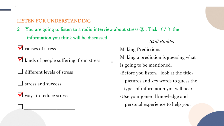 Unit 1 Life choices Lesson 2 Understanding and coping with stress 课件 -（2022）新北师大版《高中英语》必修第一册.pptx_第3页