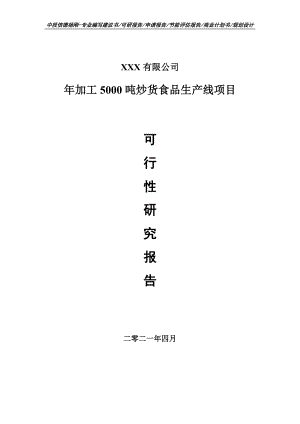 年加工5000吨炒货食品生产线项目可行性研究报告建议书.doc