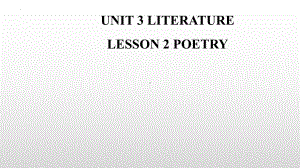 Unit 8 Lesson 2 Poetry 课件-（2022）新北师大版《高中英语》选择性必修第三册.pptx