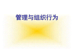 管理与组织行为讲座学习培训模板课件.ppt