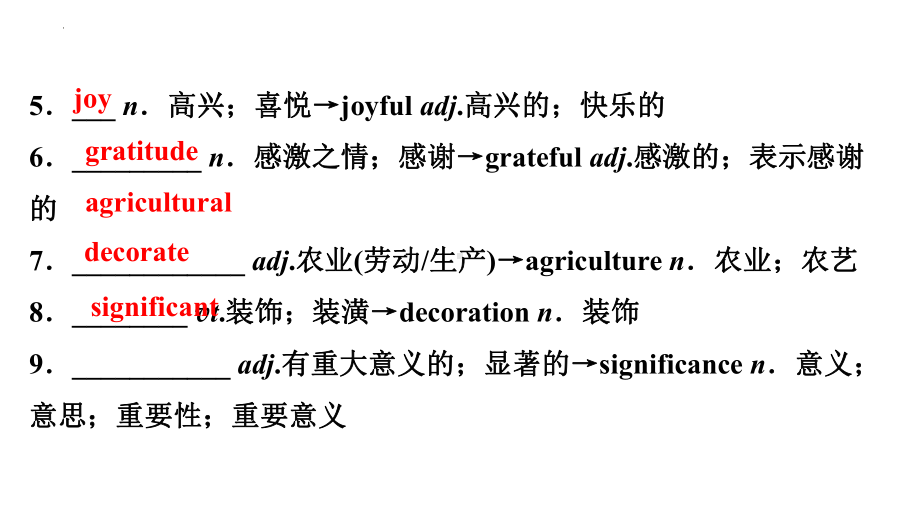 期末复习Unit 1-5 重点单词短语ppt课件-(2022)高一下学期英语新人教版（新教材）必修第三册.pptx_第2页