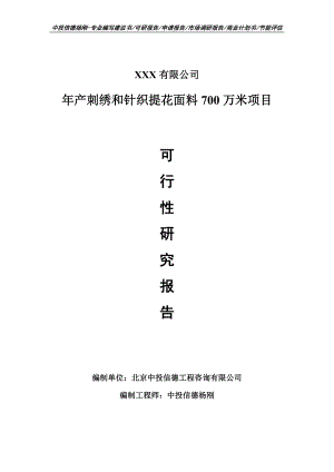 年产刺绣和针织提花面料700万米项目可行性研究报告申请立项.doc