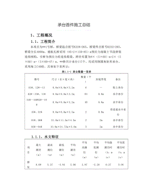 承台首件施工总结.docx