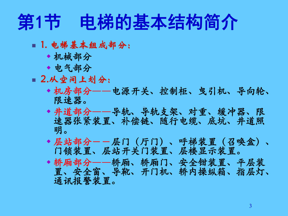 电梯作业人员培训课件之电梯的基本结构学习培训课件.ppt_第3页