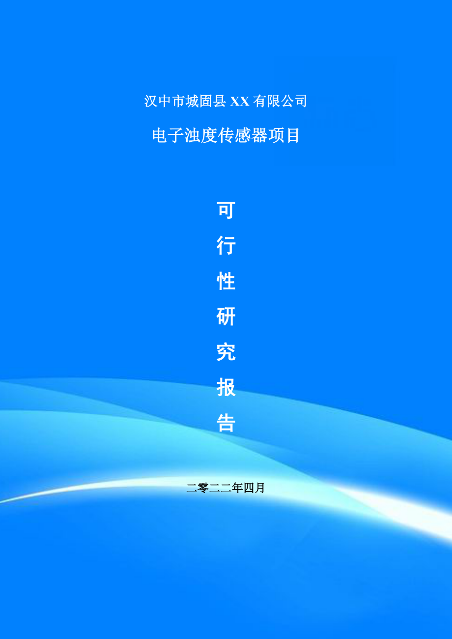 电子浊度传感器项目可行性研究报告建议书.doc_第1页