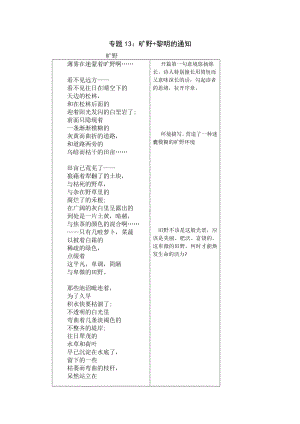 旷野 黎明的通知 《艾青诗集》全赏析.docx