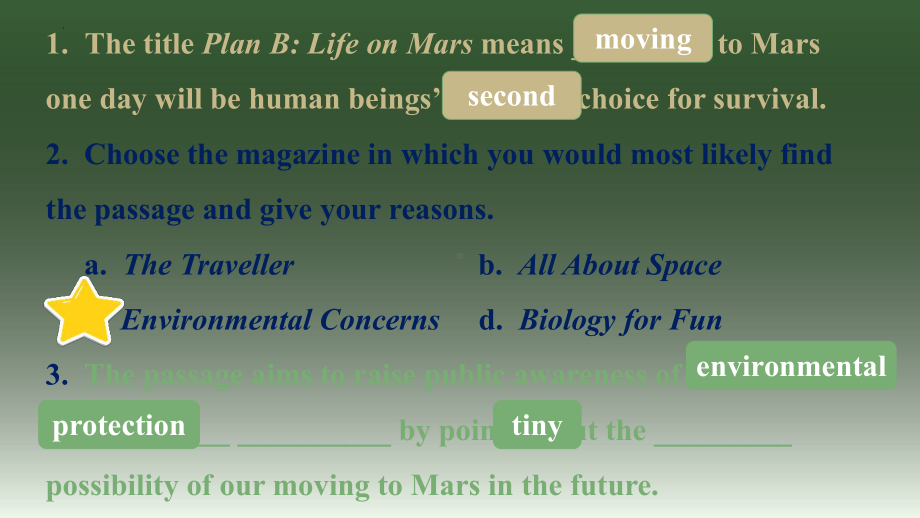 Unit 6 Survival Developing ideas Plan B- life on Mars ppt课件 新外研版高中英语选择性必修第二册 .pptx_第3页