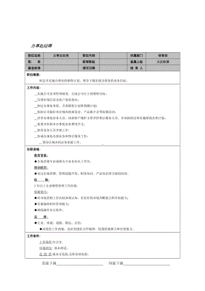 MM公司办事处经理岗位说明书.docx