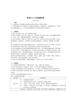 某某著名IT企业薪酬试行制度.docx