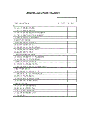 [部属评价③]公司产品技术能力检查表单.docx