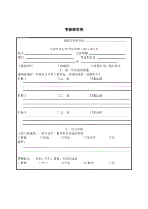 某单位考核表范例.docx