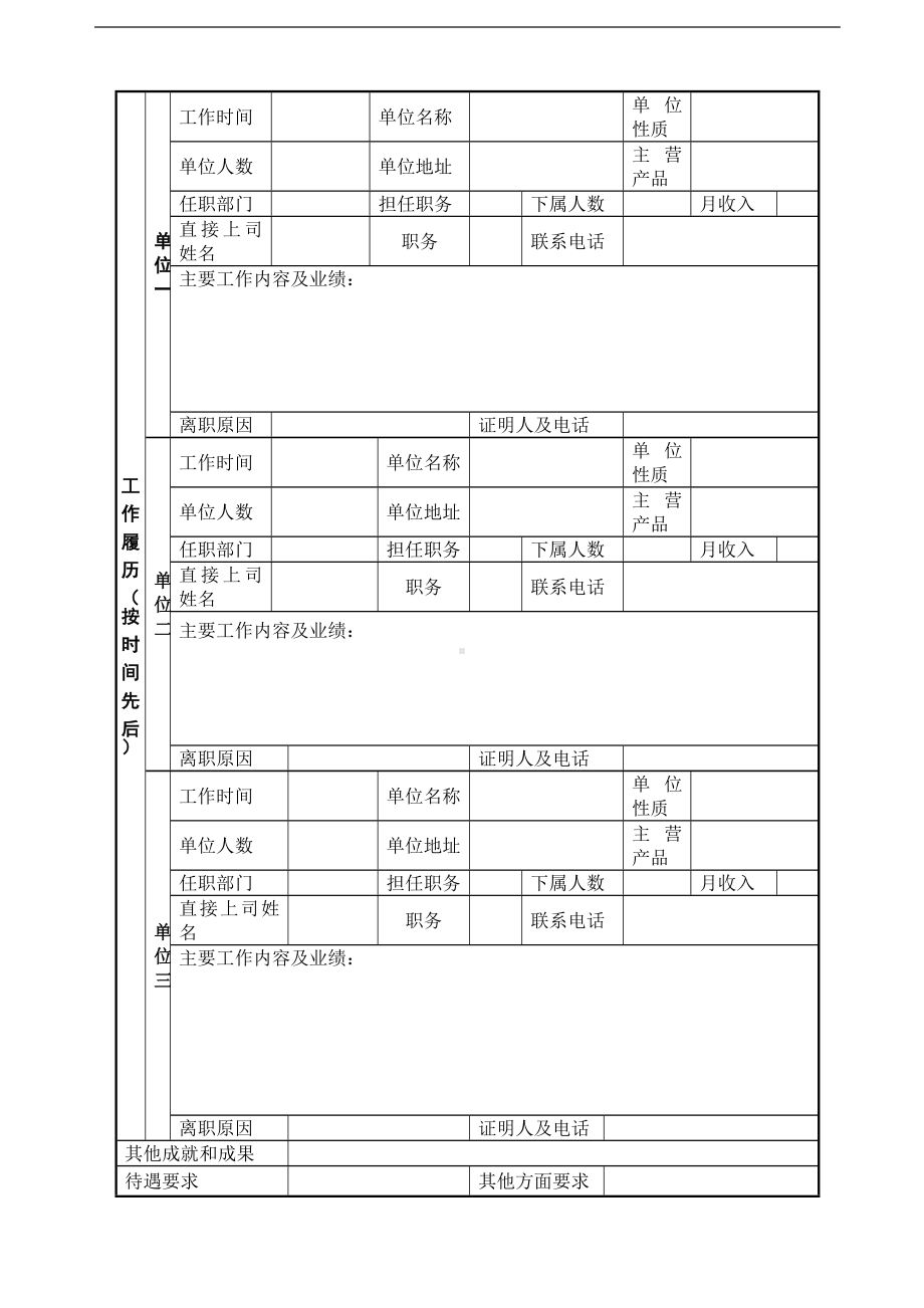 某公司职位申请表.docx_第2页