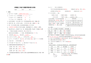 南通崇川区苏教版二年级下册数学期末复习试卷（附答案）.doc