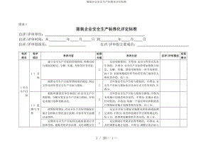 服装企业安全生产标准化评定标准参考模板范本.doc