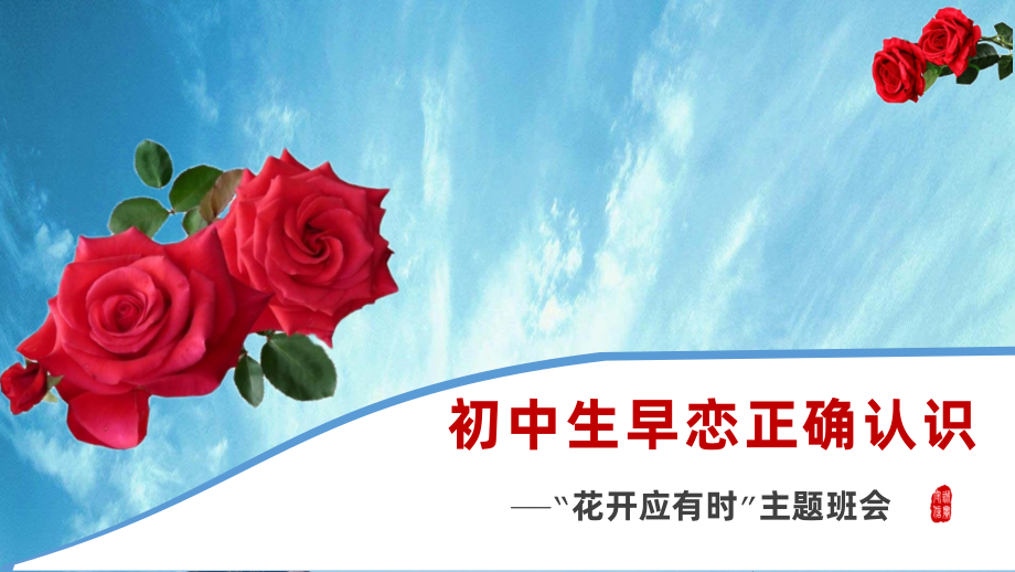 初中生早恋正确认识-“花开应有时”-主题班会 ppt课件（含视频）.rar