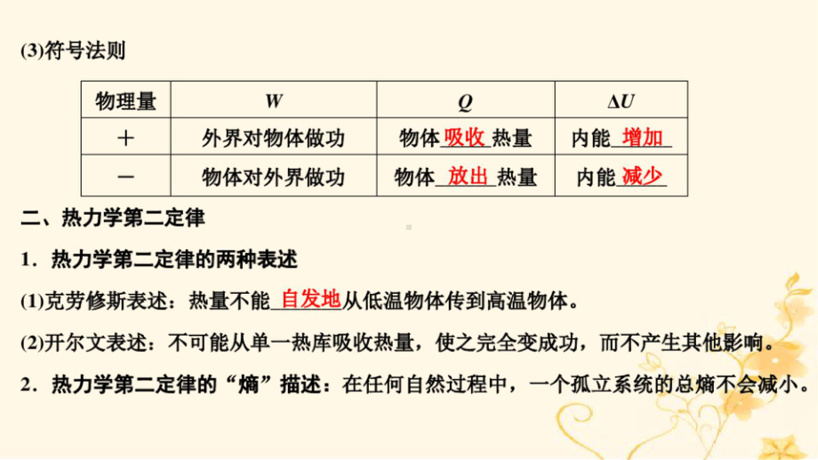 新课标2023版高考物理一轮总复习第十四章热学第4讲热力学定律与能量守恒定律课件.pptx_第2页