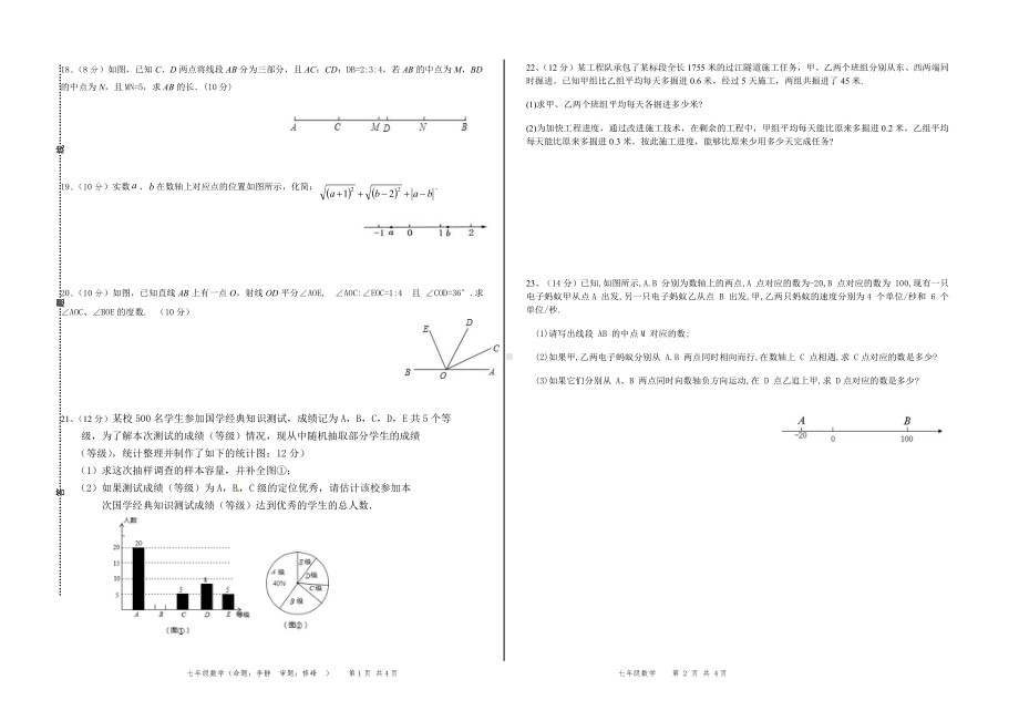 安徽省亳州市黉学英才 2022年七年级寒假综合能力实践数学卷 .pdf_第2页