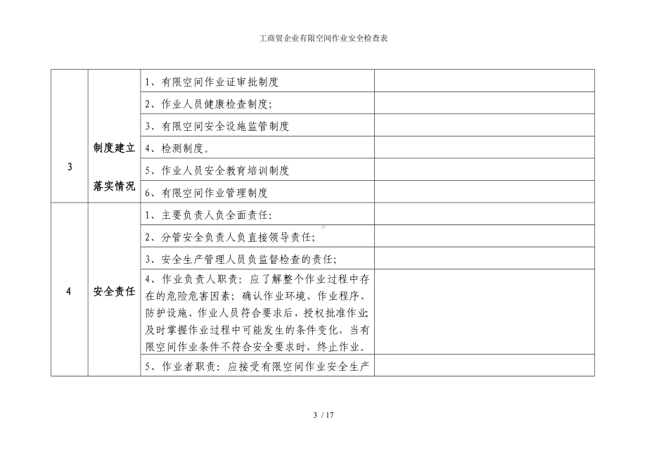 工商贸企业有限空间作业安全检查表模板范本.doc_第3页