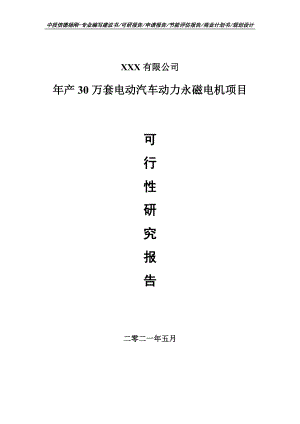 年产30万套电动汽车动力永磁电机项目可行性研究报告申请书.doc