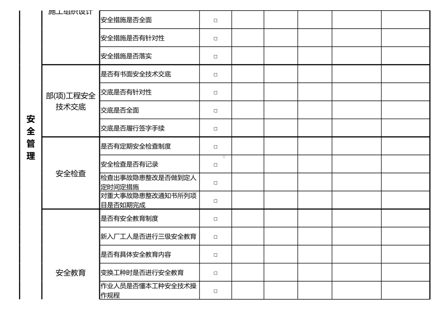 建筑工地施工现场安全检查表(JGJ-59)参考模板范本.xls_第2页